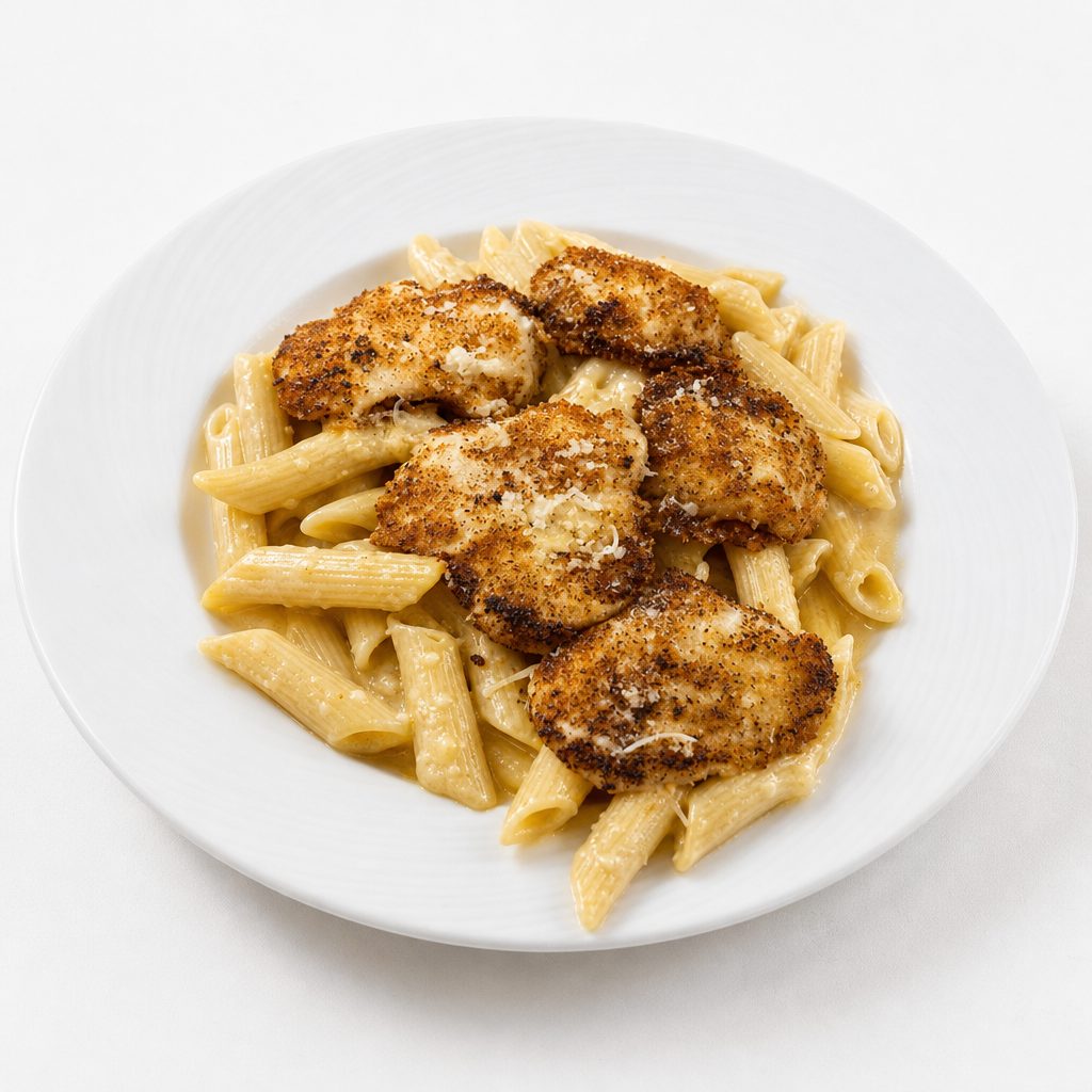 Baked Seafood Macaroni & Cheese.