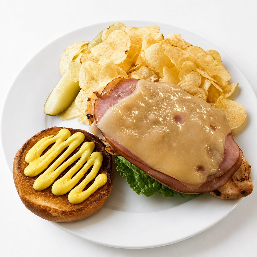 Chicken Cordon Swiss Grill Sandwich.